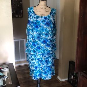 Blue floral dress